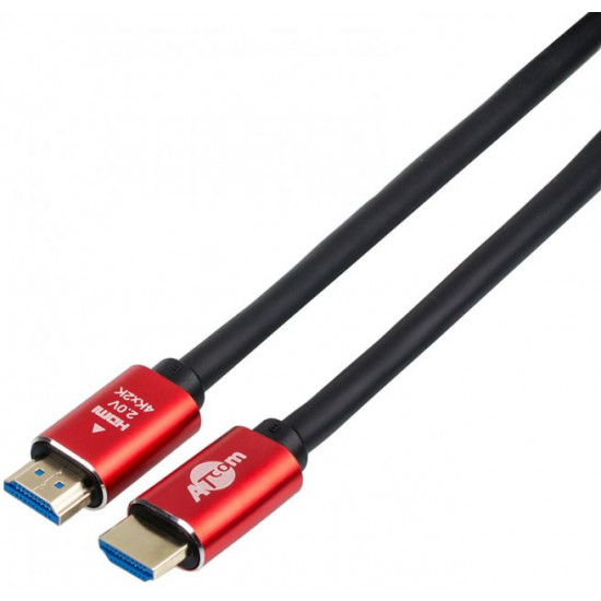  Кабель Atcom HDMI - HDMI 4K v.2.0 15 м Red/Gold (24915)