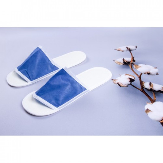 Disposable non-woven slippers for hotels (100 pairs) 29 cm Luxyart Blue (2000001118061)