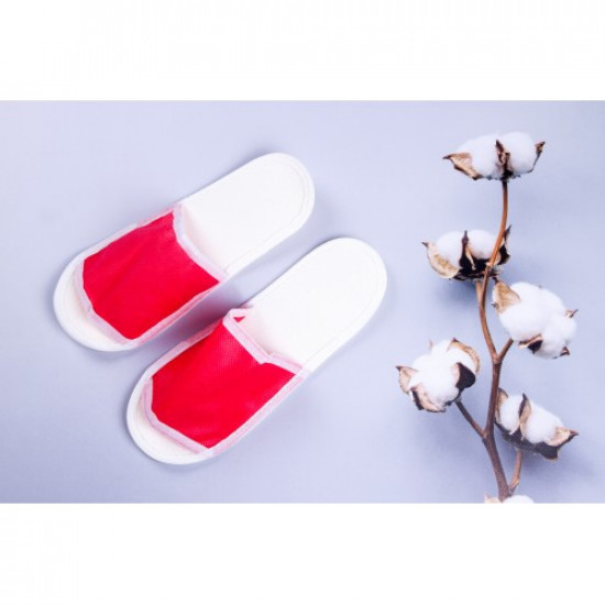 Disposable non-woven slippers for hotels (100 pairs) 29 cm Luxyart Red (2000001118078)