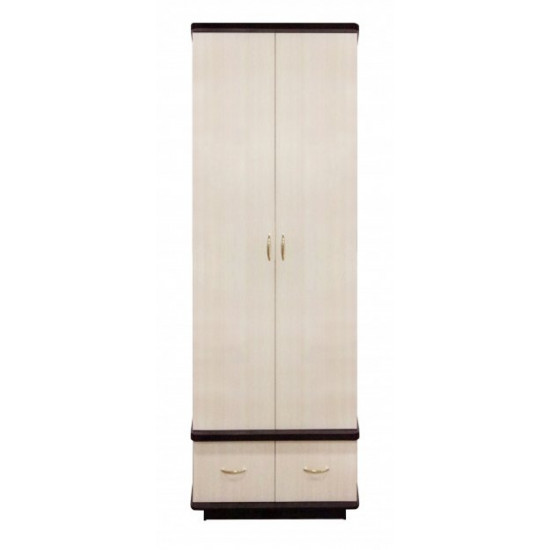 Two-door wardrobe (with 2 drawers) (700) MAXI-FURNITURE Milky oak (11245)