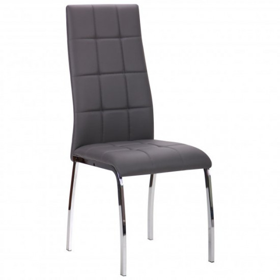 Chair AMF Castile chrome/graphite (soft/metal/leatherette) (521921)