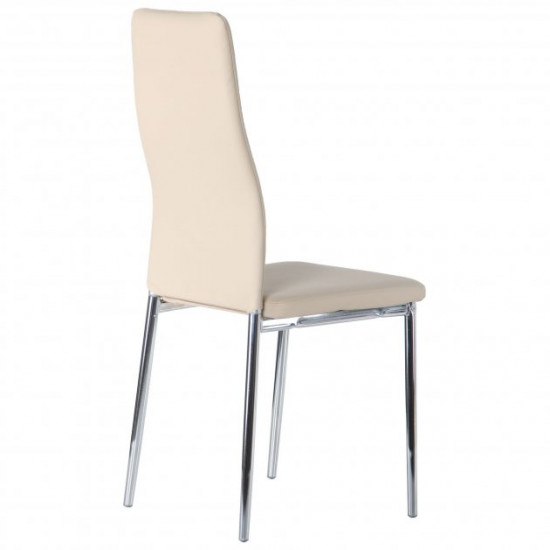 Chair AMF Sicily chrome/beige (soft/steel/leatherette Naples) (210349)