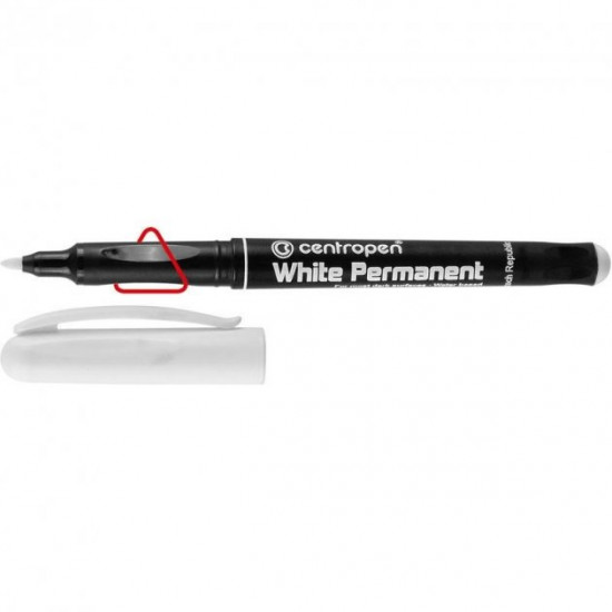 Set of permanent markers Centropen 1.2 mm 10 pcs White (2686)