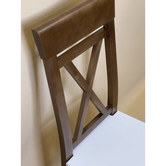 Dining chair Skif ZHUR-18 solid seat oak + white