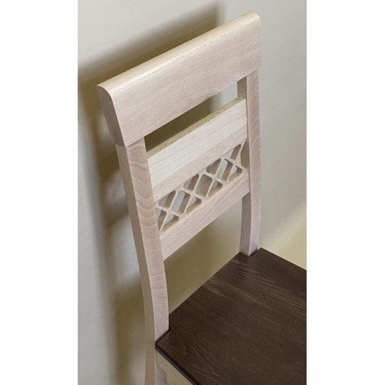 Wooden dining chair Zhur-7 natural + walnut wood seat Skif