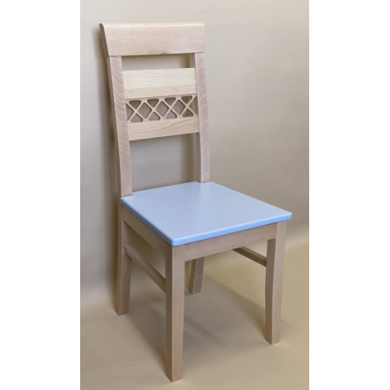 Wooden dining chair Zhur-7 natural + gray wood seat Skif