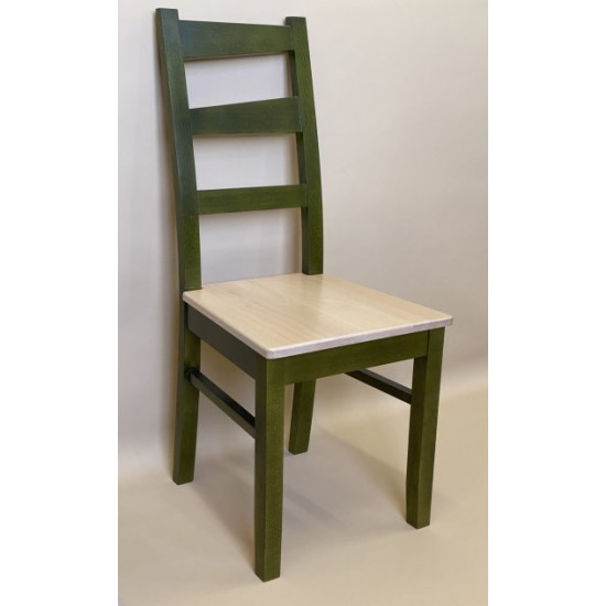 Wooden dining chair ZHUR-28 Skif wasabi + natural