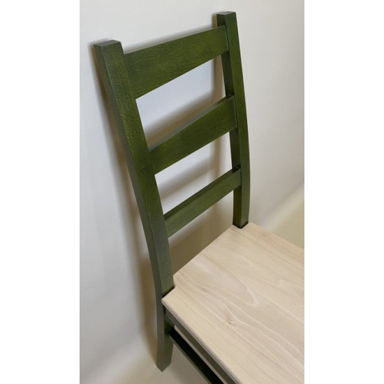 Wooden dining chair ZHUR-28 Skif wasabi + natural