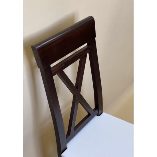 Dining chair Skif ZHUR-18 hard seat walnut + white