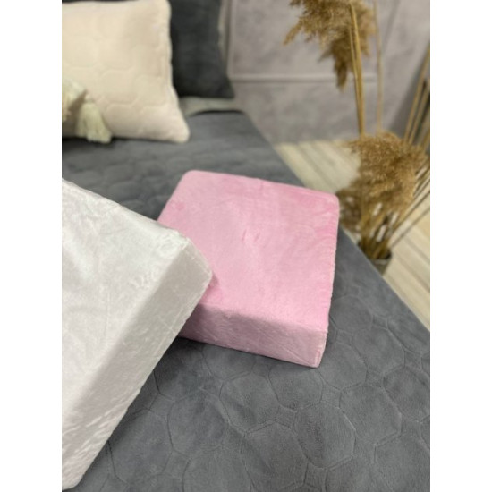 Velor mattress cover Cappone 180x200 cm Pink