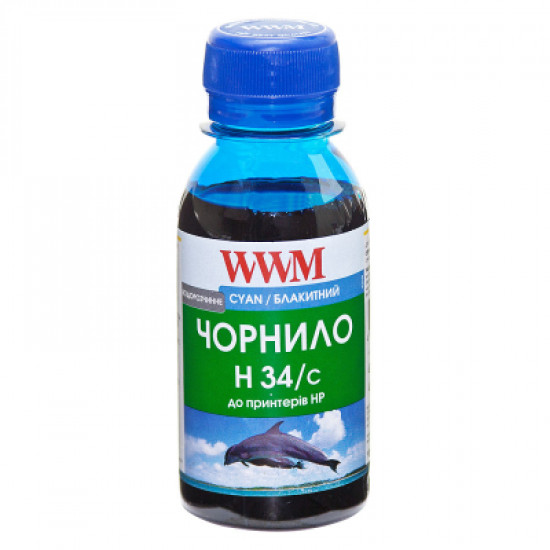 Чорнило WWM HP № 22/134/136 100г Cyan (H34/C-2)