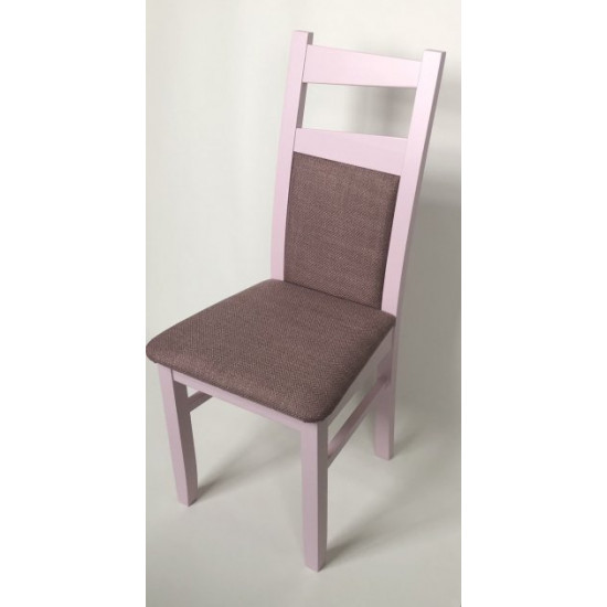 Wooden dining chair ZHUR-29 Skif pink marshmallow / gras rose