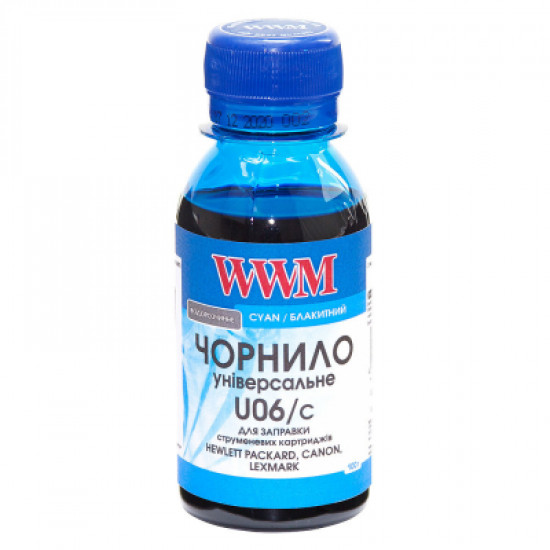  Чернила WWM Canon/HP/Lexmark 100г Cyan (U06/C-2)