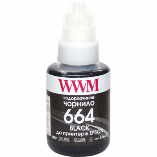  Чернила WWM Epson L110/L210/L300 140г Black (E664B)