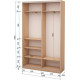 Two-door wardrobe Roko 120x242x45 cm chipboard Milk Oak (20200025212)