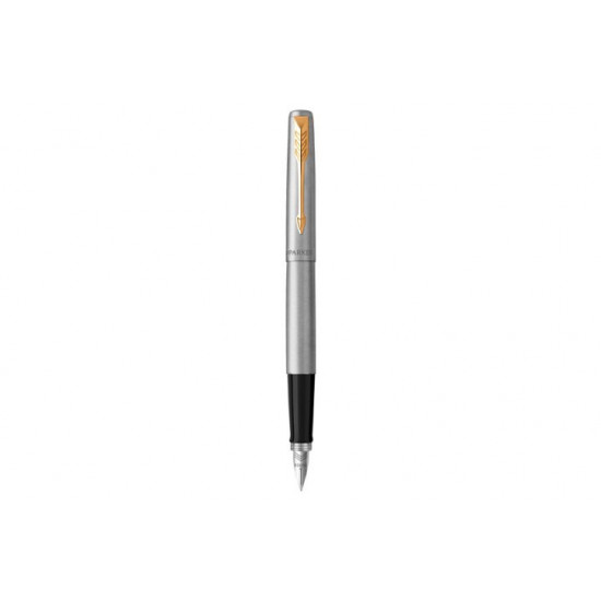 Parker Jotter fountain pen steel Silver with gold plated (16 012)