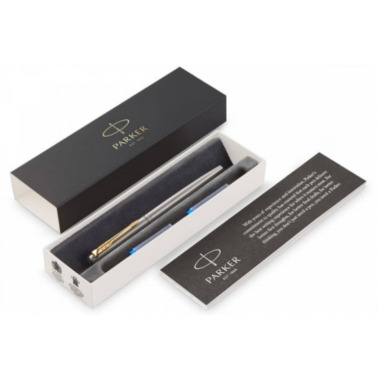 Parker Jotter fountain pen steel Silver with gold plated (16 012)