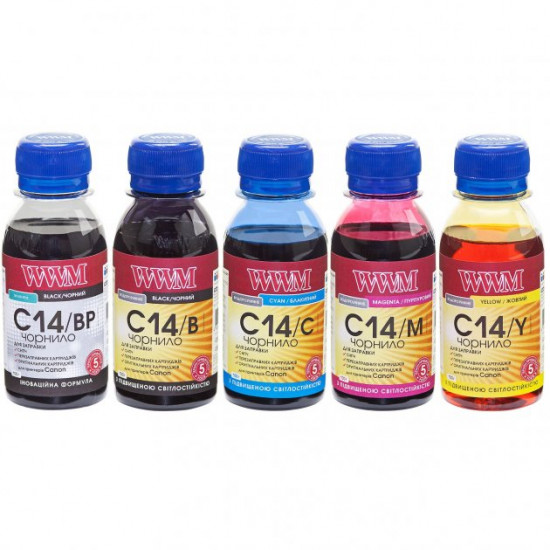 Чорнило світлостійке для Canon 546 CL-546 8289B001 WWM 5х100г C14SET5-2