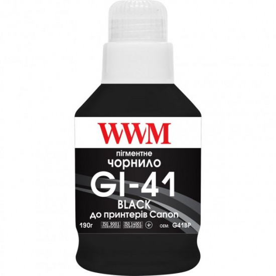  Чернила для Canon PIXMA G3460 WWM GI-41 Black 190г G41BP