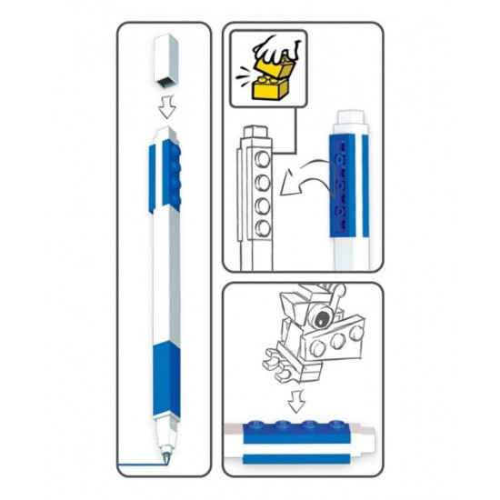 IQ LEGO® 2.0 Gel Pen with Minifigure, Blue (52600)