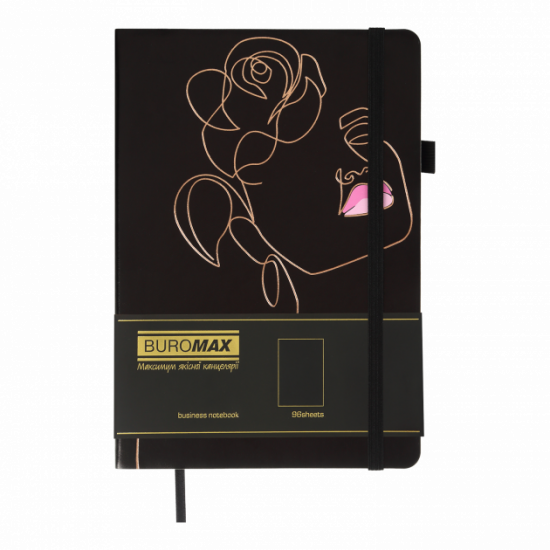 Business notebook CHERIE A5 96l clean (black paper) artificial leather black (BM.295405-01)