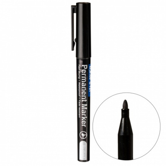 Permanent marker black thin 3.0 mm