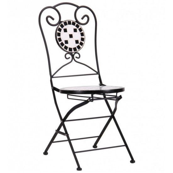 Metal folding chair AMF Bliss hy-mfc702 black steel 95169 / mosaic