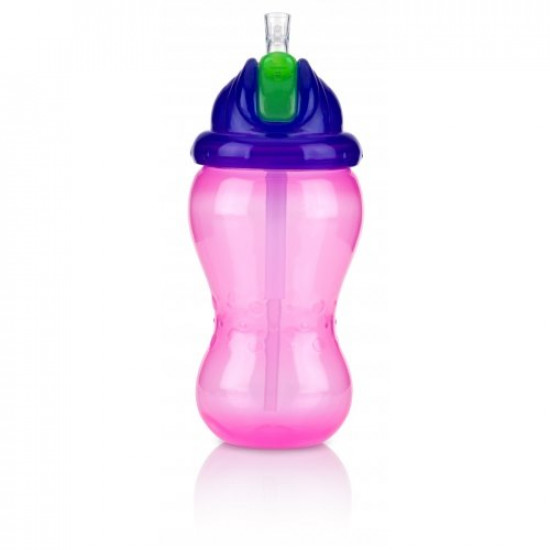 Nuby Sippy Cup with Silicone Sippy Straw 355 ml Pink (NV0404001pnk)