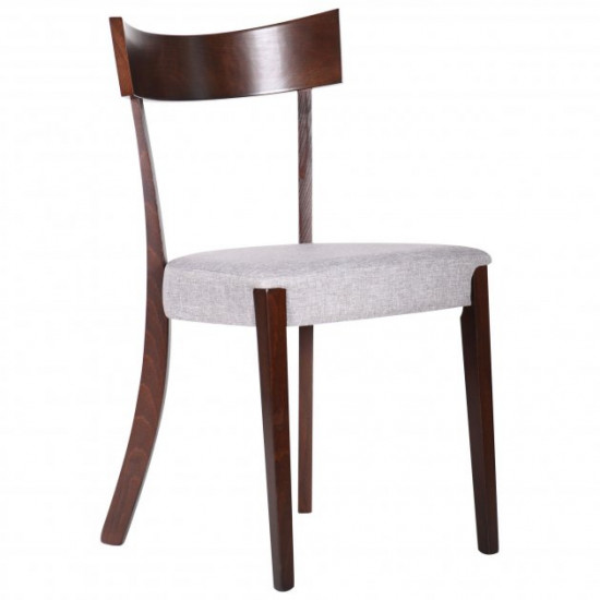 Dining chair Greenford AMF dark walnut/cappuccino (beech wood/fabric) (546284)