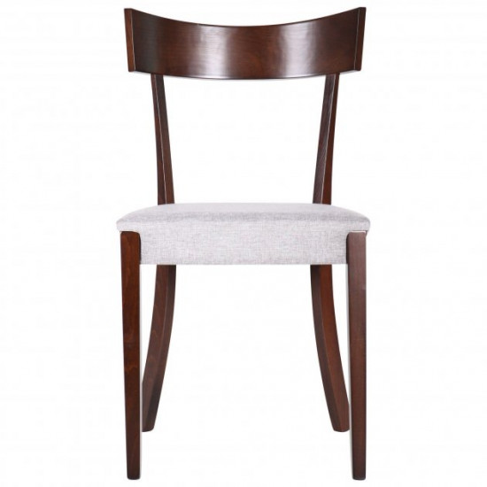 Dining chair Greenford AMF dark walnut/cappuccino (beech wood/fabric) (546284)