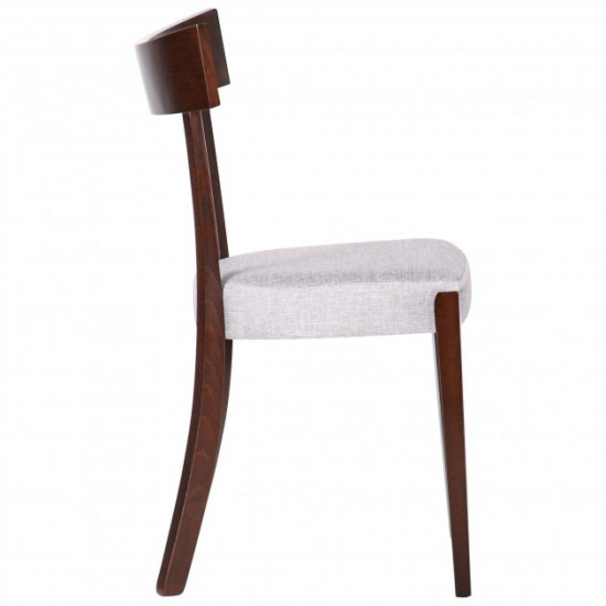 Dining chair Greenford AMF dark walnut/cappuccino (beech wood/fabric) (546284)