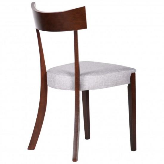 Dining chair Greenford AMF dark walnut/cappuccino (beech wood/fabric) (546284)