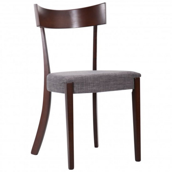 Dining chair Greenford AMF dark walnut/graphite (beech wood/fabric) (546283)