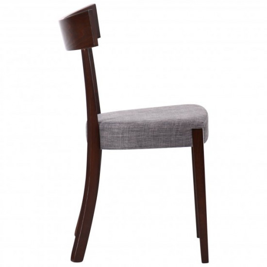 Dining chair Greenford AMF dark walnut/graphite (beech wood/fabric) (546283)