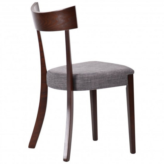 Dining chair Greenford AMF dark walnut/graphite (beech wood/fabric) (546283)