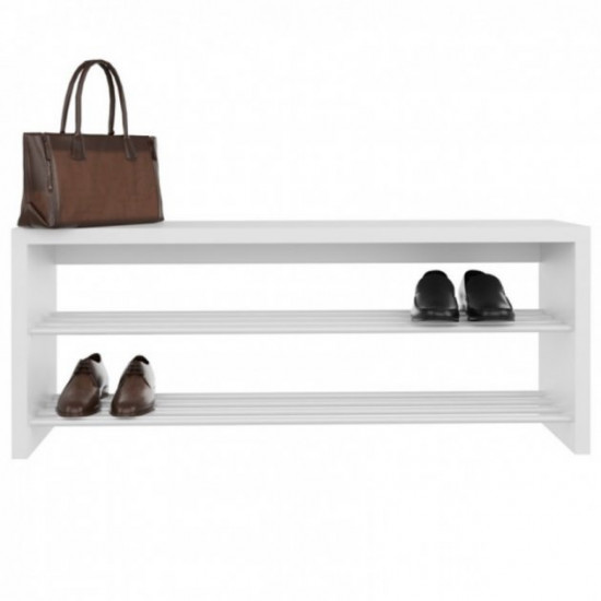 Shoe rack Fenster “Safari White” 120x29.5x47.5 cm. White