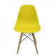 Plastic dining chair Intarsio ELIOT beech wooden frame / yellow