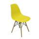 Plastic dining chair Intarsio ELIOT beech wooden frame / yellow