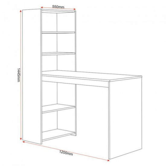 Computer desk 2 in 1 (desk-rack) SL-51, color Concrete