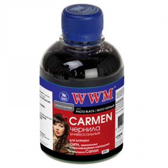  Чернила WWM CANON UNIVERSAL CARMEN Photo Black 200г (CU/PB)