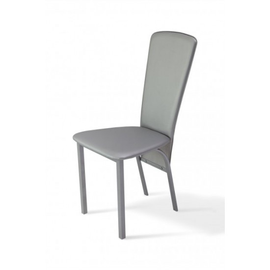 Chair Tito Mix Furniture Gray/Grey (metal/leatherette Zeus Deluxe Silver)