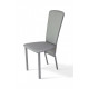 Chair Tito Mix Furniture Gray/Grey (metal/leatherette Zeus Deluxe Silver)