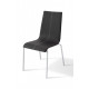 Chair Kelly Mix Furniture Gray/Black (metal/leatherette Zeus Deluxe Black)