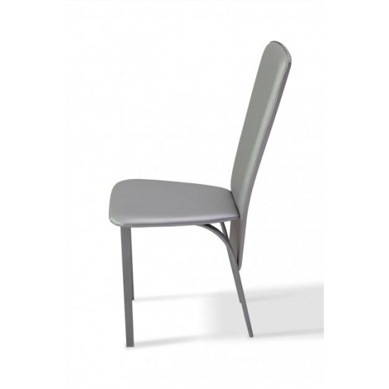 Chair Tito Mix Furniture Gray/Grey (metal/leatherette Zeus Deluxe Silver)