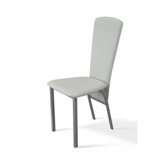 Chair Tito Mix Furniture Gray/White (metal/leatherette Zeus Deluxe White)