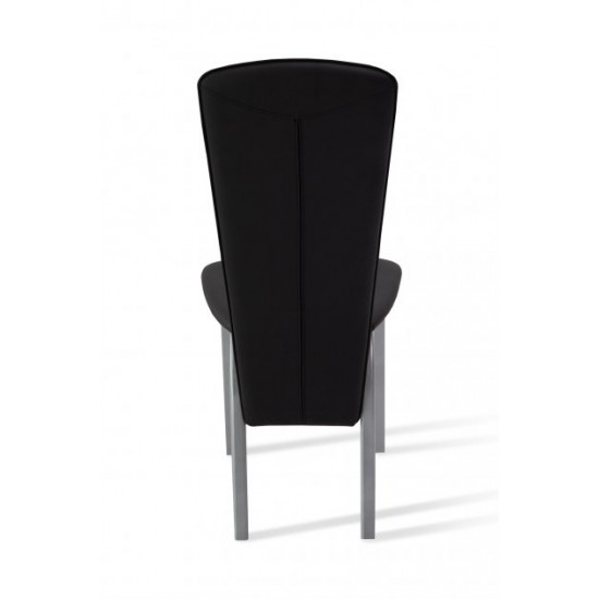 Chair Tito Mix Furniture Gray/Black (metal/leatherette Zeus Deluxe Black)