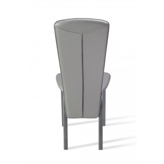 Chair Tito Mix Furniture Gray/Grey (metal/leatherette Zeus Deluxe Silver)