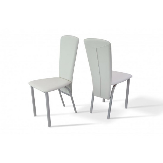 Chair Tito Mix Furniture Gray/White (metal/leatherette Zeus Deluxe White)