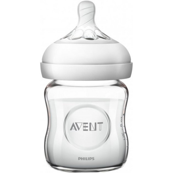 Glass feeding bottle Philips Avent Natural 120 ml (SCF051/17) (8710103876434)