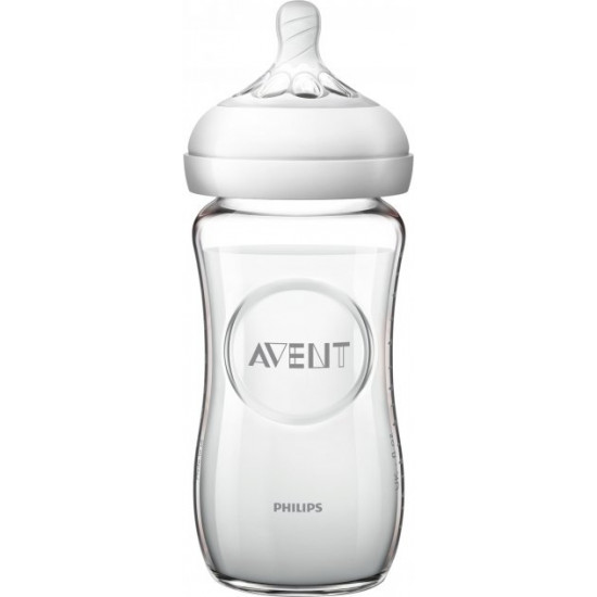 Пляшечка для годування скляна Philips Avent Natural 240 мл (SCF053/17) (8710103876458)